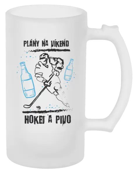 Půllitr Plány na víkend - hokej a pivo