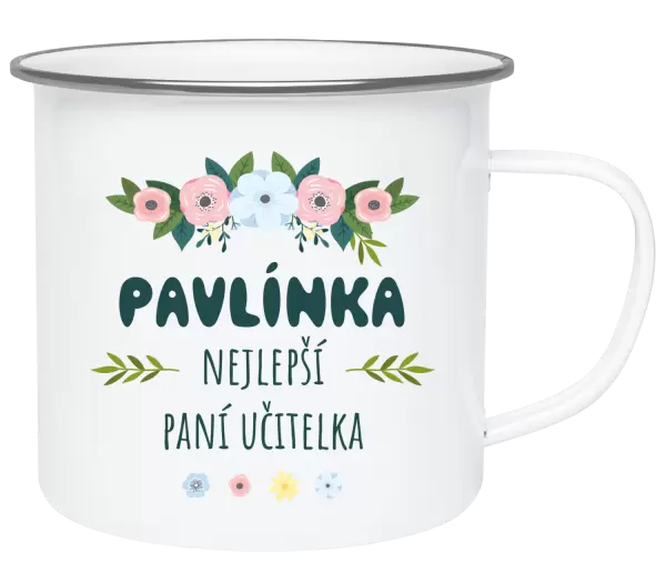 Plecháček Nejlepší paní učitelka - květy s lístečky