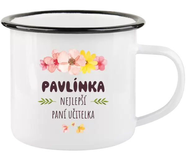Plecháček Nejlepší paní učitelka - růžové květy