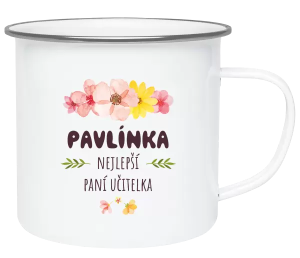 Plecháček Nejlepší paní učitelka - růžové květy