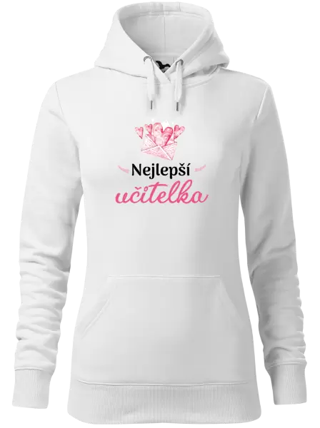 Dámská mikina Nejlepší učitelka - obálka se srdíčkem