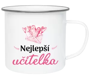 Plecháček Nejlepší učitelka - obálka se srdíčkem