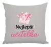 Polštář Nejlepší učitelka - obálka se srdíčkem