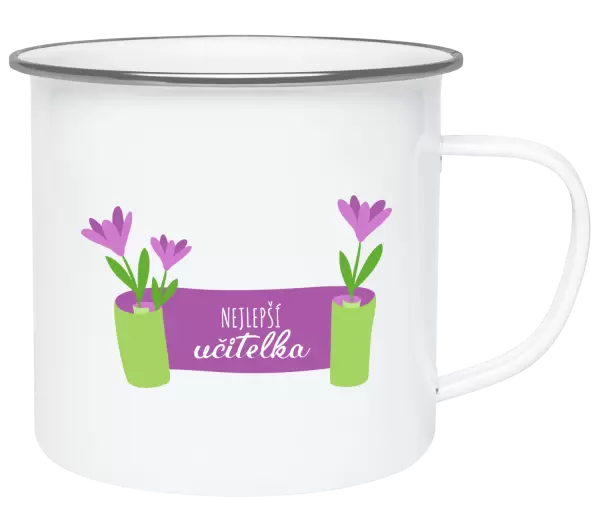 Plecháček Nejlepší učitelka - fialové květiny