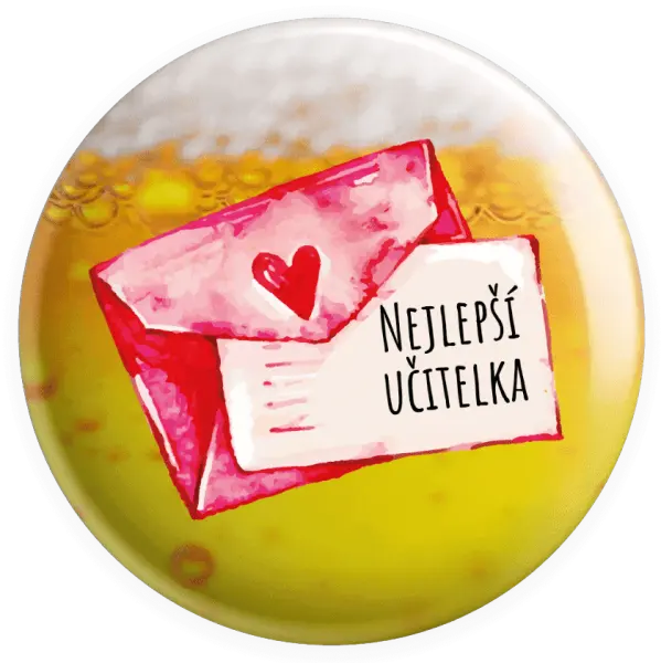 Placka Nejlepší učitelka - přáníčko