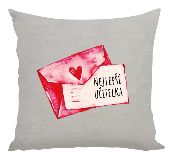 Polštář Nejlepší učitelka - přáníčko