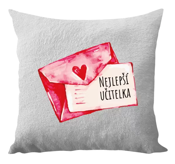 Polštář Nejlepší učitelka - přáníčko