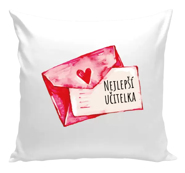 Polštář Nejlepší učitelka - přáníčko