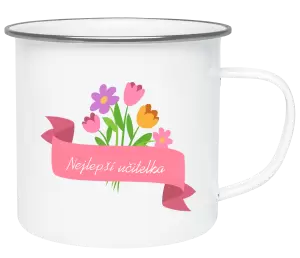 Plecháček Nejlepší učitelka - růžová stuha