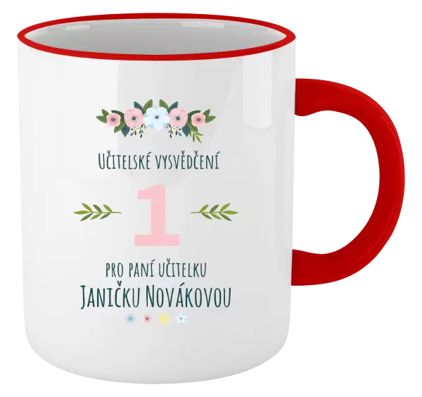 Hrnek Učitelské vysvědčení pro paní učitelku