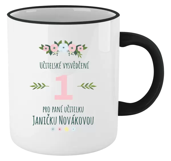 Hrnek Učitelské vysvědčení pro paní učitelku