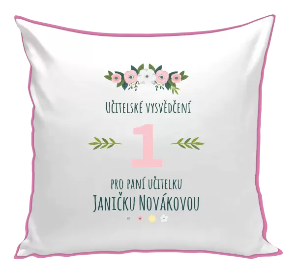 Polštář Učitelské vysvědčení pro paní učitelku