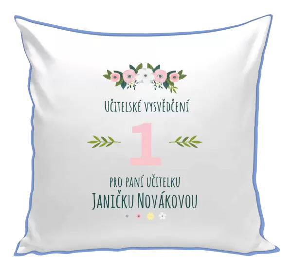 Polštář Učitelské vysvědčení pro paní učitelku