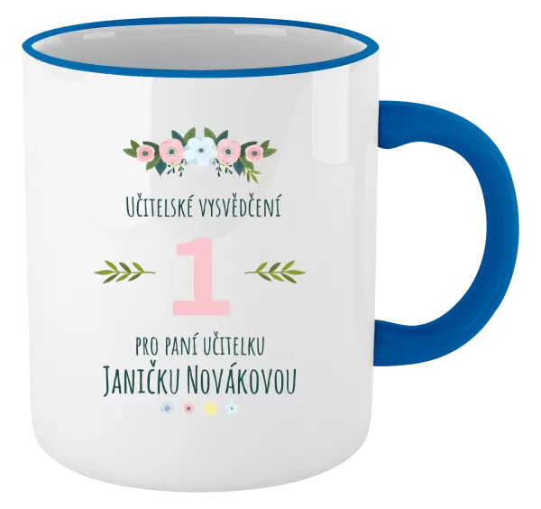 Hrnek Učitelské vysvědčení pro paní učitelku