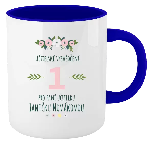 Hrnek Učitelské vysvědčení pro paní učitelku