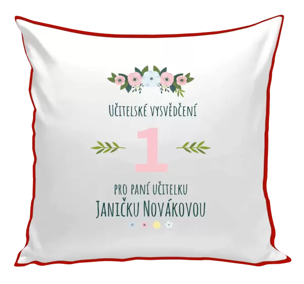 Polštář Učitelské vysvědčení pro paní učitelku