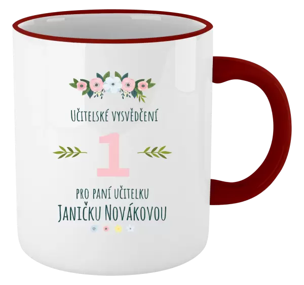 Hrnek Učitelské vysvědčení pro paní učitelku