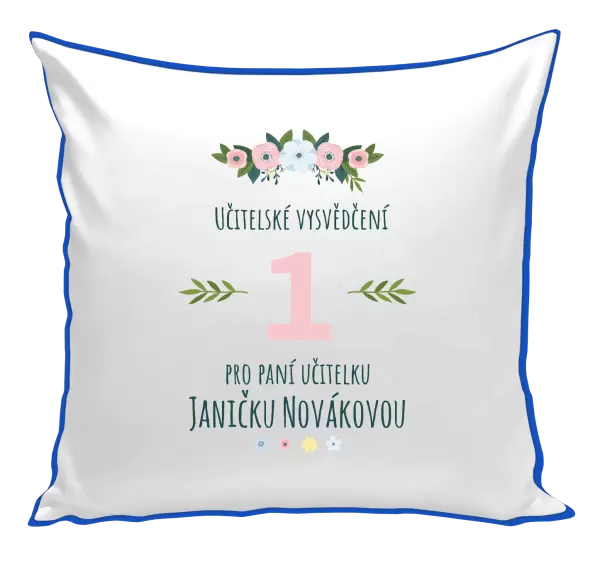 Polštář Učitelské vysvědčení pro paní učitelku