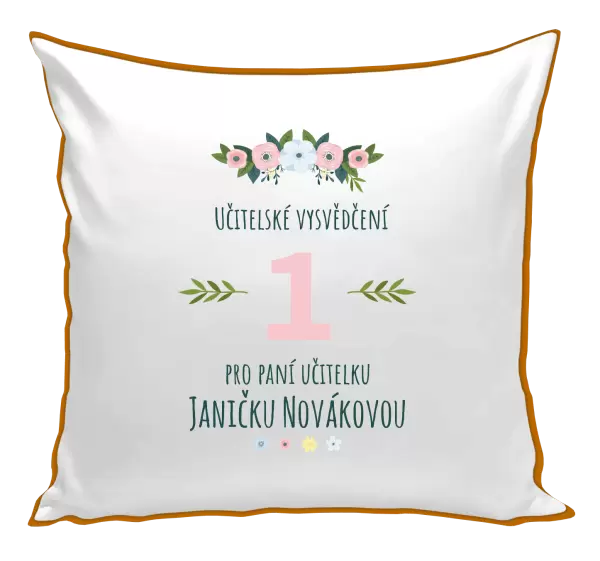 Polštář Učitelské vysvědčení pro paní učitelku