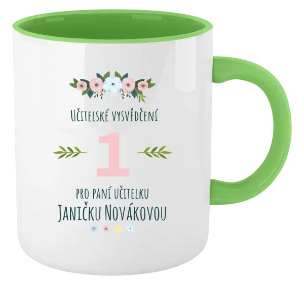 Hrnek Učitelské vysvědčení pro paní učitelku