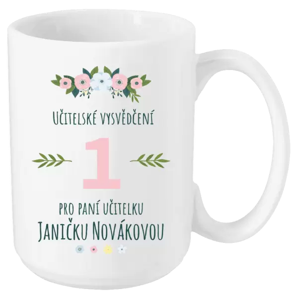 Hrnek Učitelské vysvědčení pro paní učitelku