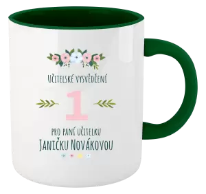 Hrnek Učitelské vysvědčení pro paní učitelku