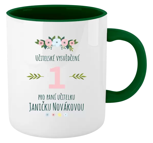 Hrnek Učitelské vysvědčení pro paní učitelku