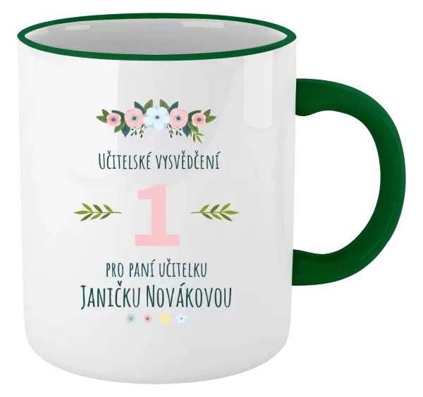 Hrnek Učitelské vysvědčení pro paní učitelku