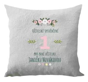 Polštář Učitelské vysvědčení pro paní učitelku