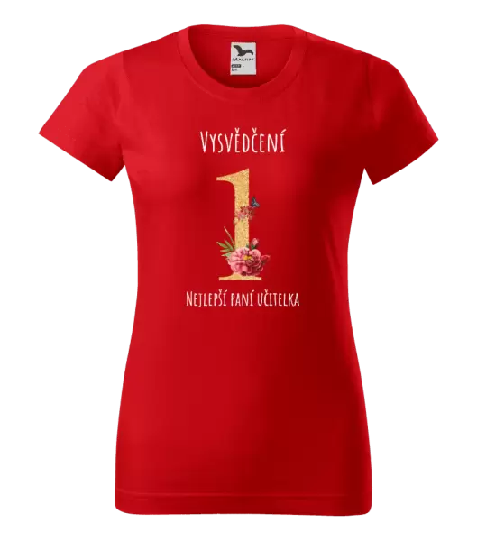 Dámské tričko Vysvědčení - nejlepší paní učitelka