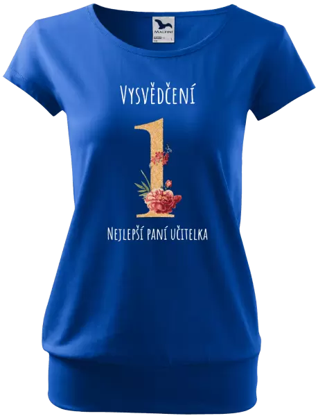 Dámské tričko Vysvědčení - nejlepší paní učitelka