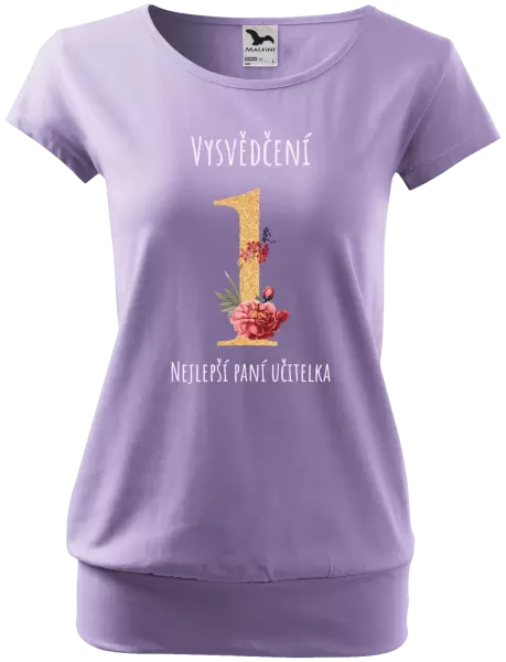 Dámské tričko Vysvědčení - nejlepší paní učitelka