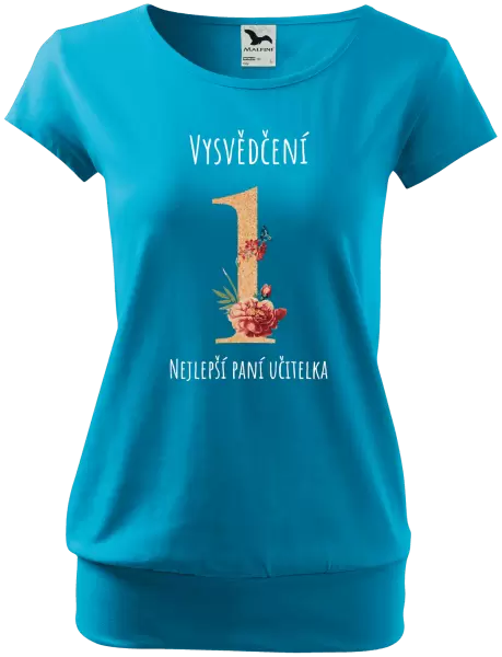 Dámské tričko Vysvědčení - nejlepší paní učitelka