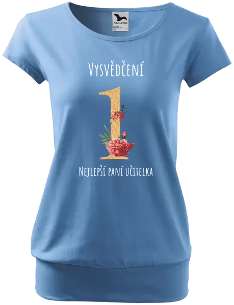 Dámské tričko Vysvědčení - nejlepší paní učitelka
