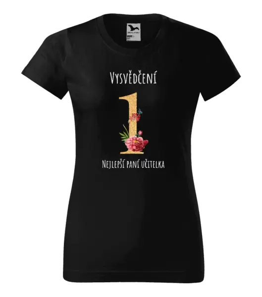 Dámské tričko Vysvědčení - nejlepší paní učitelka