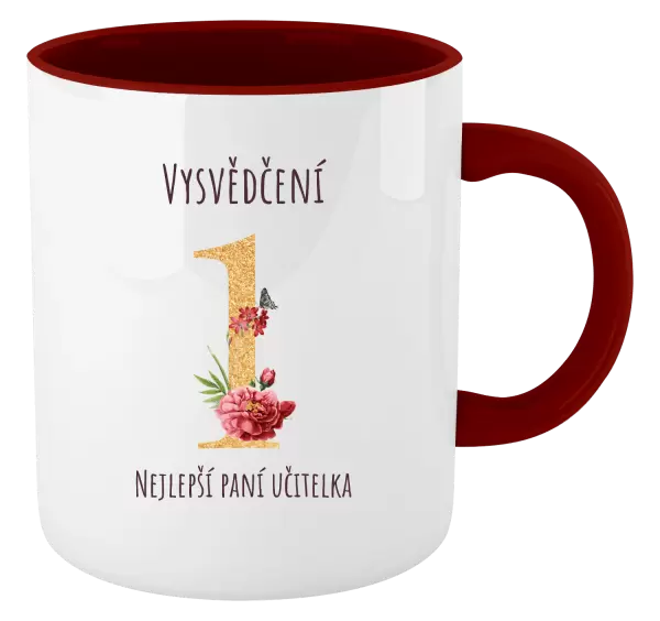 Hrnek Vysvědčení - nejlepší paní učitelka