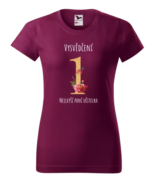 Dámské tričko Vysvědčení - nejlepší paní učitelka