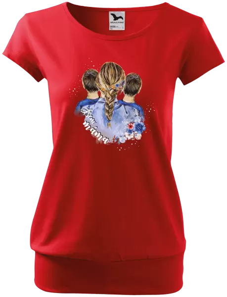 Dámské tričko Jsem máma - dva kluci