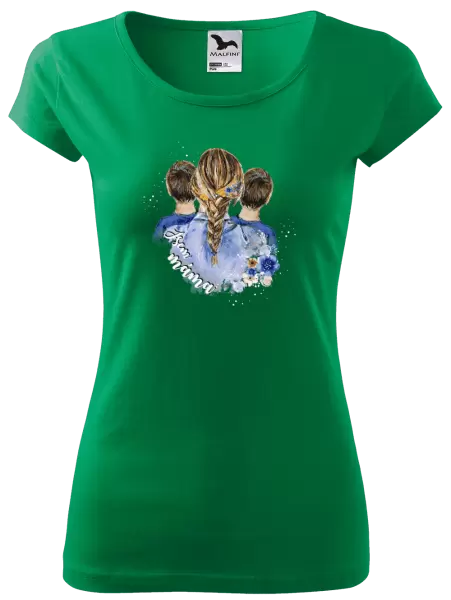 Dámské tričko Jsem máma - dva kluci