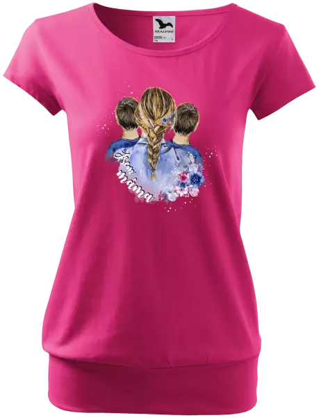 Dámské tričko Jsem máma - dva kluci