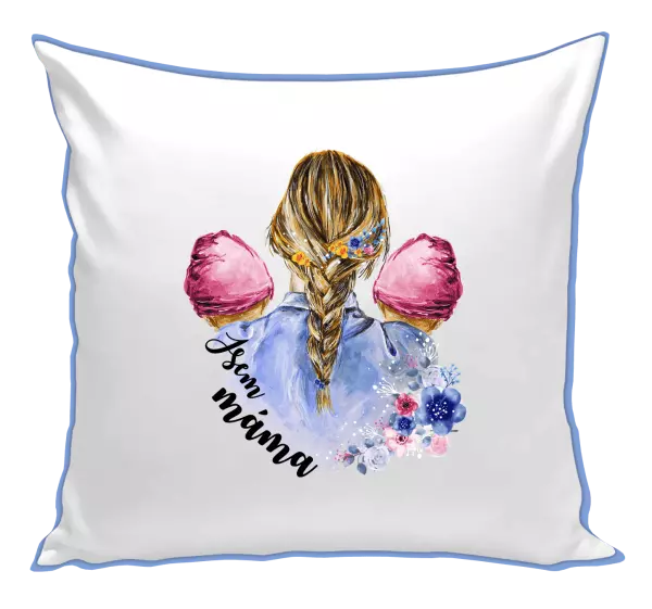 Polštář Jsem máma - dvě holčičky