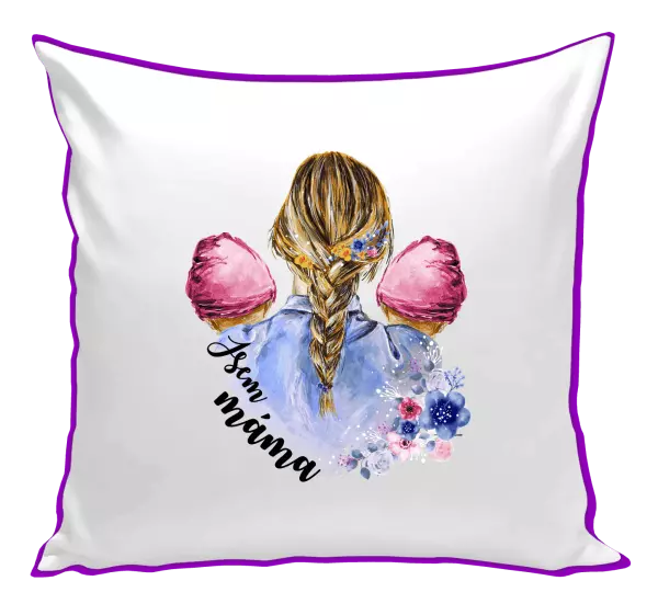 Polštář Jsem máma - dvě holčičky