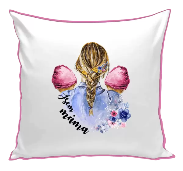 Polštář Jsem máma - dvě holčičky