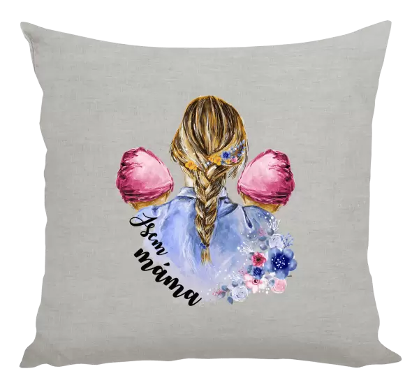 Polštář Jsem máma - dvě holčičky