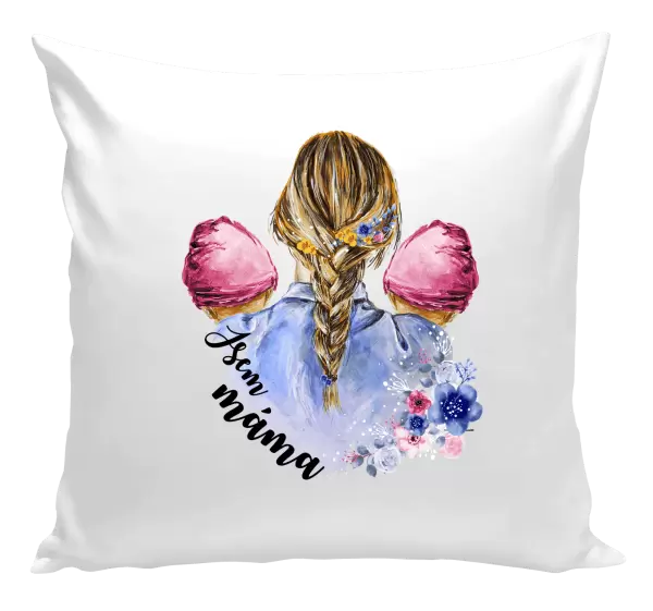 Polštář Jsem máma - dvě holčičky