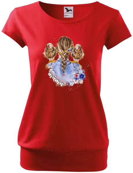 Dámské tričko Jsem máma - dvě holky