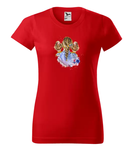 Dámské tričko Jsem máma - dvě holky