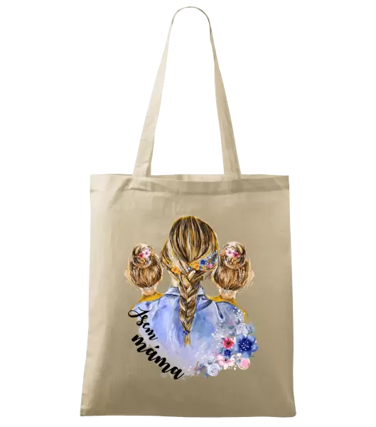 Látková taška Jsem máma - dvě holky