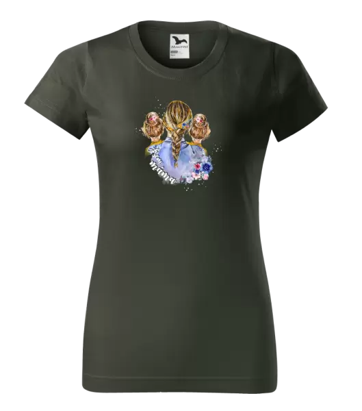 Dámské tričko Jsem máma - dvě holky