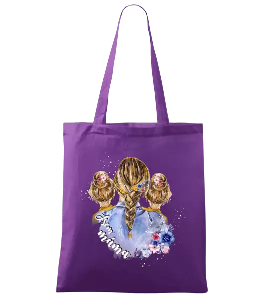 Látková taška Jsem máma - dvě holky